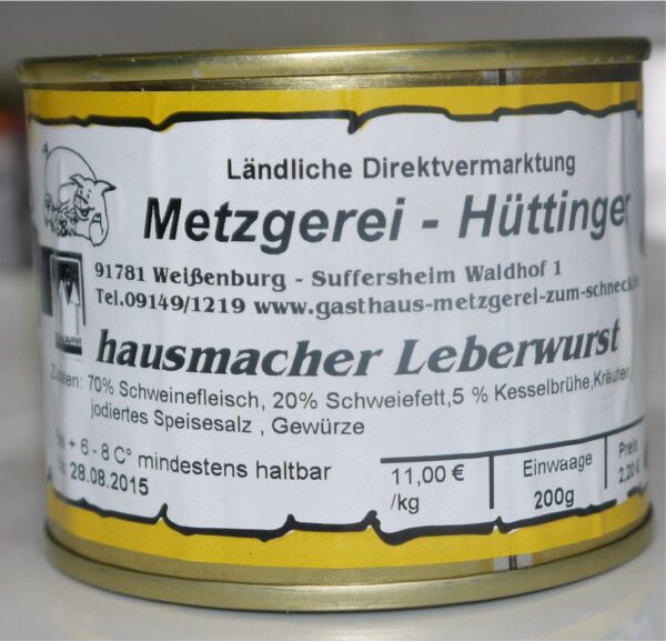 Dose Leberwurst